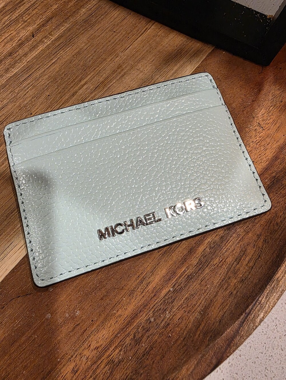 Michael Kors Light Mint Leather Slim Card Case
